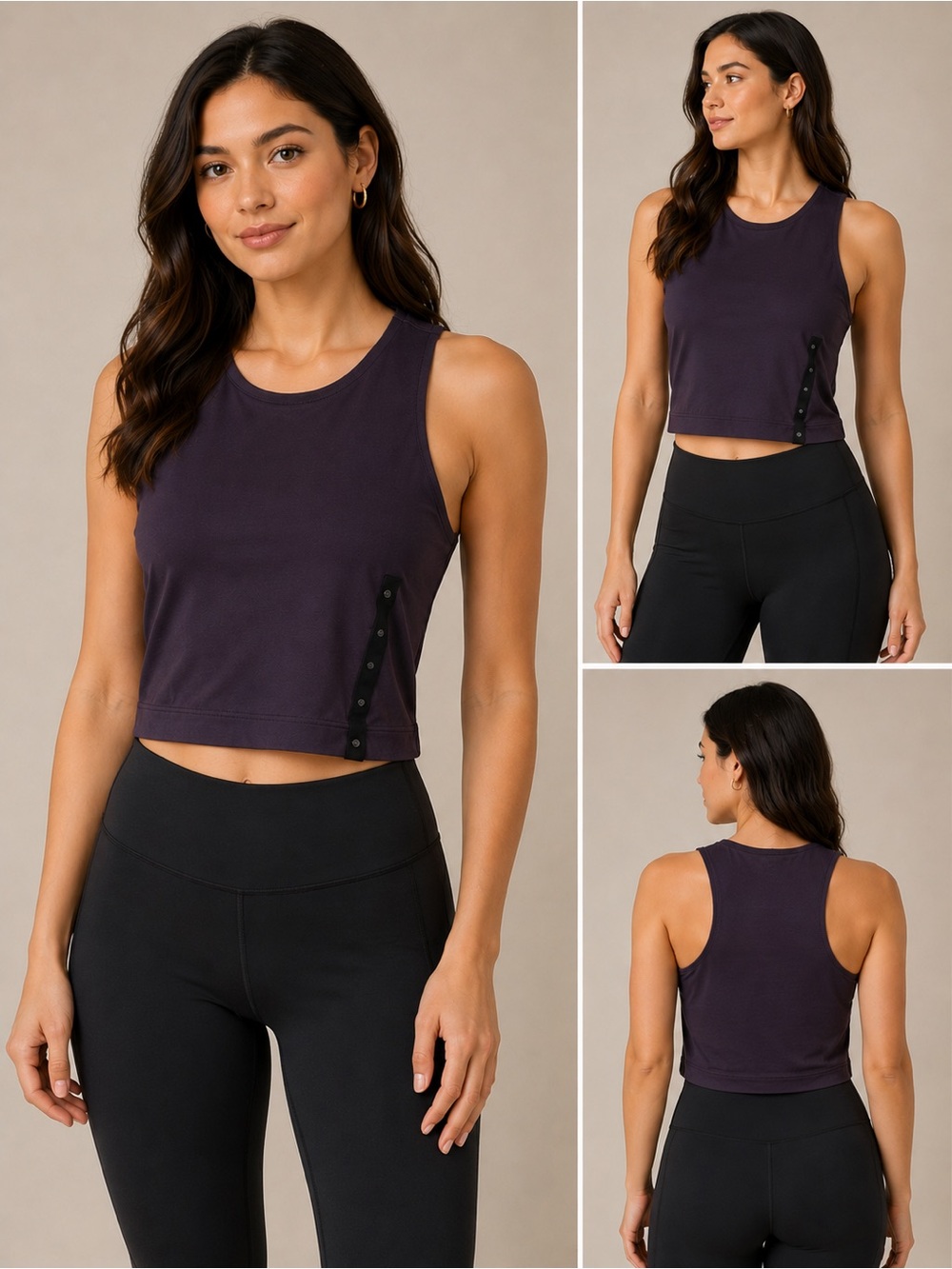 Banana Republic Dark Grey Crop Top
